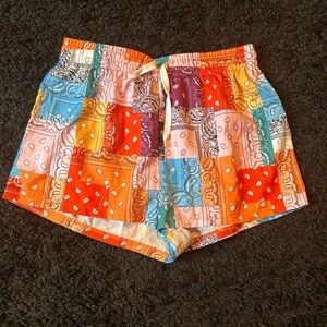 2 Pairs of Bandana Print Shorts